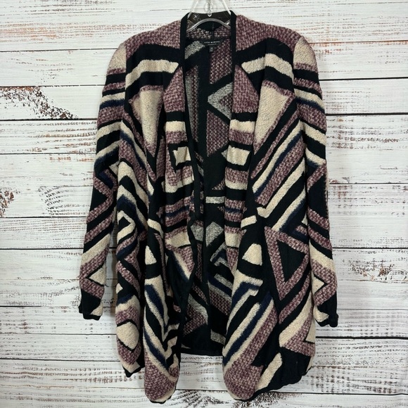 Lucky Brand waterfall front chevron size XS long sleeve cardigan‎ - Picture 1 of 11
